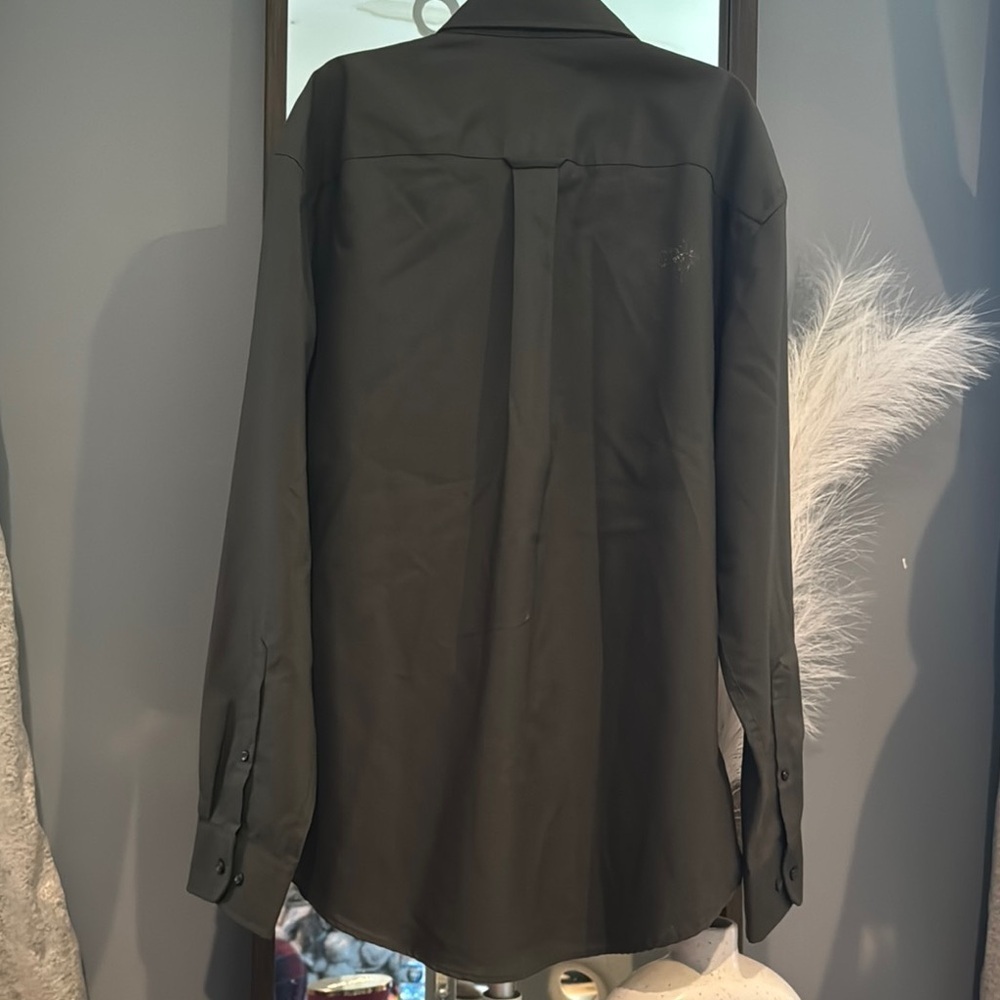 St. John's Bay Black Dress Shirt Classic Fit - Picture 5 of 5
